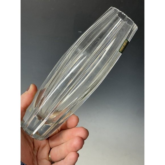 Vintage Marquis Waterford 7" Crystal Hand Cut Vase Bud Geometric Modern Clear - Picture 3 of 13